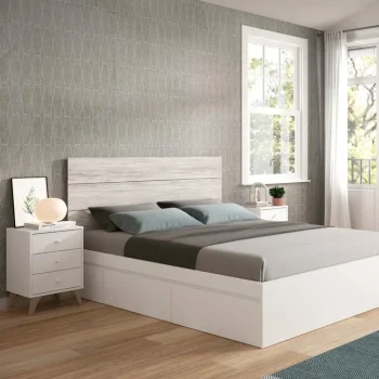 FORES Conjuntos Dormitorios Matrimonio Baratos^Dormitorio Vintage: Cabecero Con Mesitas, Cómoda Y Cama 4 Cajones