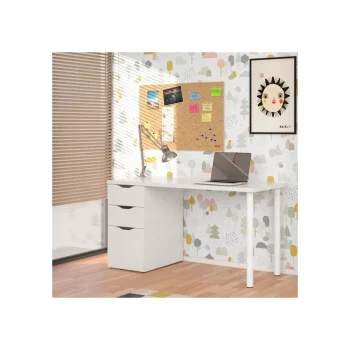 FORES Escritorios Juveniles Para PC|Escritorios Juveniles Blancos^Escritorio Athena Mesa De Despacho Blanco Artik