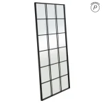 IXIA Espejos^Espejo De Pared Tipo Ventana Reflejo Urbano Negro 90 X 180 X 3 Cm