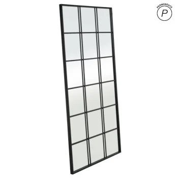 IXIA Espejos^Espejo De Pared Tipo Ventana Reflejo Urbano Negro 90 X 180 X 3 Cm
