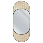 IXIA Espejos^Espejo Natural - Negro Metal Decoración 41 X 1,50 X 99 Cm