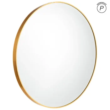 IXIA Espejos^Espejo Redondo En Aluminio Color Oro 80 X 80 X 4 Cm