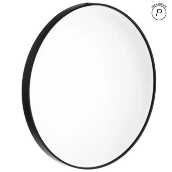 IXIA Espejos^Espejo Redondo En Aluminio Color Negro 100 X 100 X 4 Cm