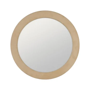 IXIA Espejos^Espejo Redondo Tapizado Beige Pequeño 80 X 80 X 4 Cm