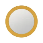 IXIA Espejos^Espejo Redondo Tapizado Mostaza Pequeño 80 X 80 X 4 Cm