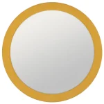 IXIA Espejos^Espejo Redondo Tapizado Mostaza Grande 120 X 120 X 4 Cm
