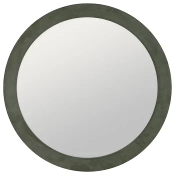 IXIA Espejos^Espejo Redondo Tapizado Verde Grande 120 X 120 X 4 Cm
