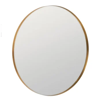 IXIA Espejos^Espejo Redonto Aluminio Color Oro Diámetro 100 Cm