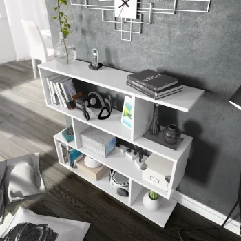 FORES Estanterías^Estantería Athena Baja Blanco Brillo