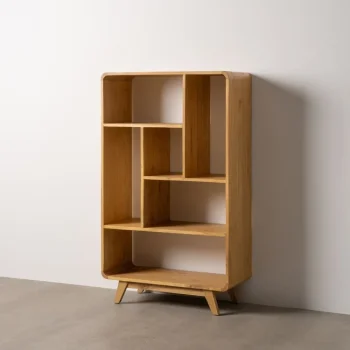 IXIA Estanterías^ESTANTERÍA NATURAL MADERA MINDI SALÓN 90 X 40 X 150 CM