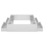 DEKIT Camas Baratas^Estructura De Cama 4 Cajones Lago Blanca 149 X 39 X 195 Cm