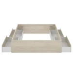 DEKIT Canapés Con Cajones|Camas Baratas^Estructura De Cama 4 Cajones Lago Roble Natural 149 X 39 X 195 Cm