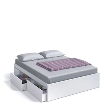 FORES Canapés Con Cajones|Camas Baratas^Estructura De Cama Con 4 Cajones Kendra Blanco Artik 156 X 37 X 196 Cm