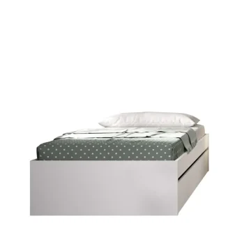 DEKIT Camas Nido 90|Camas Nido Con Cajones^Estructura De Cama Juvenil Con Dos Cajones Lago Blanca 96 X 40 X 195 Cm