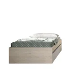 DEKIT Camas Nido 90|Camas Nido Con Cajones^Estructura De Cama Juvenil Con Dos Cajones Lago Roble Natural - Blanco 96 X 40 X 195 Cm