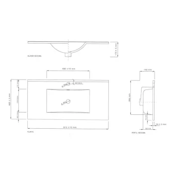 FORES Lavabos^Lavabo Cerámico Blanco Para Mueble 80 Cm