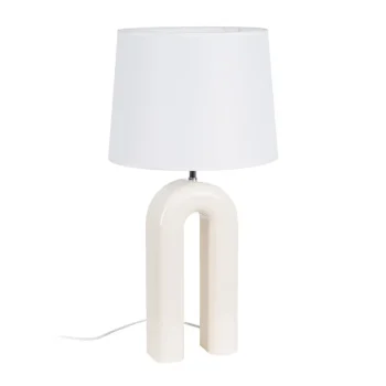 IXIA Iluminación^Lámpara De Mesa Decorativa En DM Lacado Crema 37,5 X 70 X 37,5 Cm