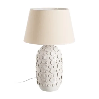 IXIA Iluminación^Lámpara De Mesilla Cerámica Blanca 40 X 64 X 40 Cm