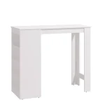 NAKURA Mesas De Cocina Fijas^Mesa Alta Para Cocina Valencia Con Estantes Blanca 120 X 105 X 50 Cm