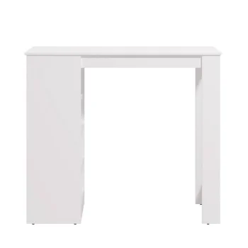 NAKURA Mesas De Cocina Fijas^Mesa Alta Para Cocina Valencia Con Estantes Blanca 120 X 105 X 50 Cm