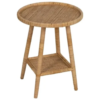 IXIA Mesas Auxiliares^Mesa Auxiliar Redonda En Ratán Natural Salón 45 X 56,5 X 45 Cm