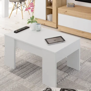 FORES Mesas Auxiliares^Mesa Centro Elevable Blanco Artik 100 X 45 - 56 X 50 - 69 Cm