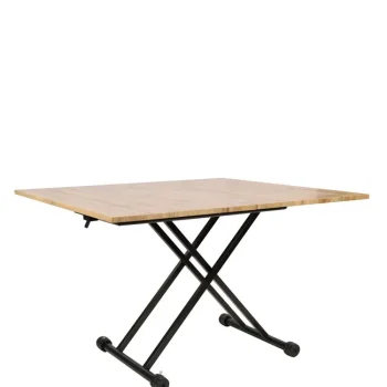 NAKURA Mesas Auxiliares^Mesa Centro Elevable Extensible Convertible A Comedor Gijón 100 X  39 - 77 X 57 - 114 Cm