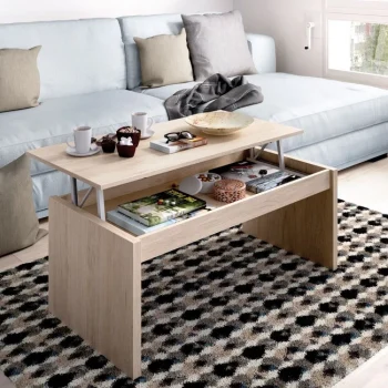 DEKIT Mesas Auxiliares^Mesa Centro Elevable Side Roble Natural