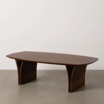 IXIA Mesas Auxiliares^MESA CENTRO MARRÓN MADERA DE ACACIA 130 X 70 X 40 CM