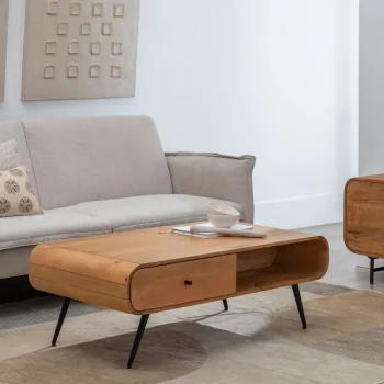 IXIA Mesas Auxiliares^MESA CENTRO NATURAL MADERA DE MANGO 120 X 60 X 40 CM