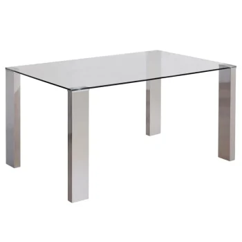 NAKURA Mesas De Comedor^Mesa Comedor Cristal Rectangular Corina 140 X 76 X 90 Cm