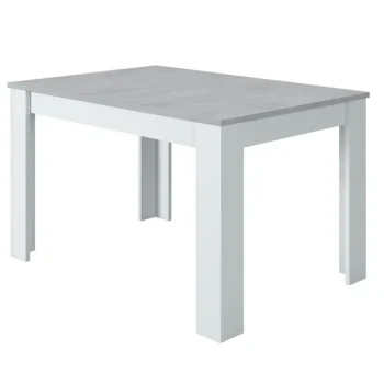FORES Mesas De Comedor^Mesa Comedor Extensible Blanca Kendra Cemento Artik 140 - 190 X  78 X 90 Cm