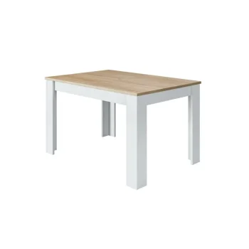 FORES Mesas De Comedor^Mesa Comedor Extensible Kendra Blanco Artik Roble Canadian