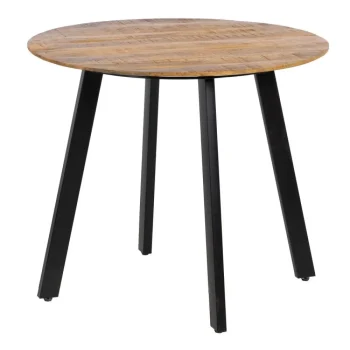 IXIA Mesas De Comedor^Mesa Comedor Redonda Madera De Mango 90 X 77 X 90 Cm