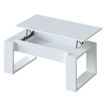 FORES Mesas Auxiliares^Mesa De Centro Elevable Blanca Barcelona Nova 105 X 45 - 54 X 55 - 70 Cm