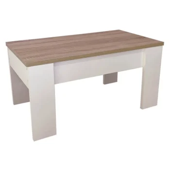 DISTRIGAL Mesas Auxiliares^Mesa De Centro Elevable Granada, Blanco Cambria