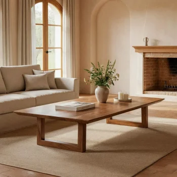 IXIA Mesas Auxiliares^Mesa De Centro Rectangular En Madera De Acacia Marrón 150 X 30 X 70 Cm