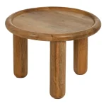IXIA Mesas Auxiliares^Mesa De Centro Redonda Grande Madera De Mango Natural 50 X 36 X 50 Cm