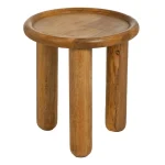 IXIA Mesas Auxiliares^Mesa De Centro Redonda Madera De Mango Natural 42 X 46 X 42 Cm