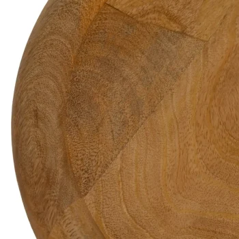 IXIA Mesas Auxiliares^Mesa De Centro Redonda Madera De Mango Natural 42 X 46 X 42 Cm