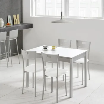 VELASCO Mesas De Cocina Fijas^Mesa De Cocina Fija Niza Laminado Blanco Tamaño A Elegir