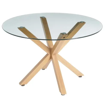IXIA Mesas De Comedor^Mesa De Comedor Cristal Redonda 120 X 76 X 120 Cm