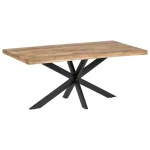IXIA Mesas De Comedor^Mesa De Comedor En Madera De Mango Natural - Negro 180 X 79 X 90 Cm