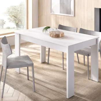 DEKIT Mesas De Comedor^Mesa De Comedor Fija Sami Blanca 139 X 77 X 81 Cm