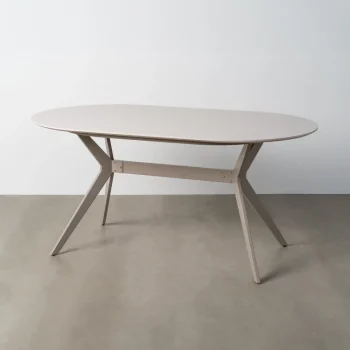 IXIA Mesas De Comedor^Mesa De Comedor Lacada Blanco - Gris 160 X 76 X 90 Cm