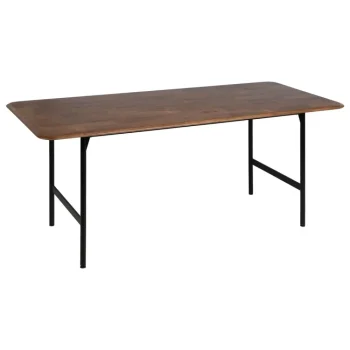 IXIA Mesas De Comedor^Mesa De Comedor Lagom Marrón-Negro Madera-Metal 180 X 80 X 76 Cm
