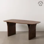IXIA Mesas De Comedor^Mesa De Comedor Moderna Con Patas De Madera Marrón 180 X 76 X 90 Cm