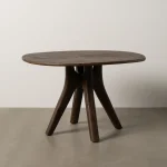 IXIA Mesas De Comedor^Mesa De Comedor Ovalada Con Patas De Madera De Mango 120 X 76 X 106 Cm