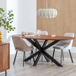 IXIA Mesas De Comedor^Mesa De Comedor Ovalada Talaia Patas Hierro Trenzado 200 X 76 X 100 Cm