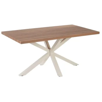 IXIA Mesas De Comedor^Mesa De Comedor Patas Entrelazadas Natural - Blanco 160 X 76 X 90 Cm